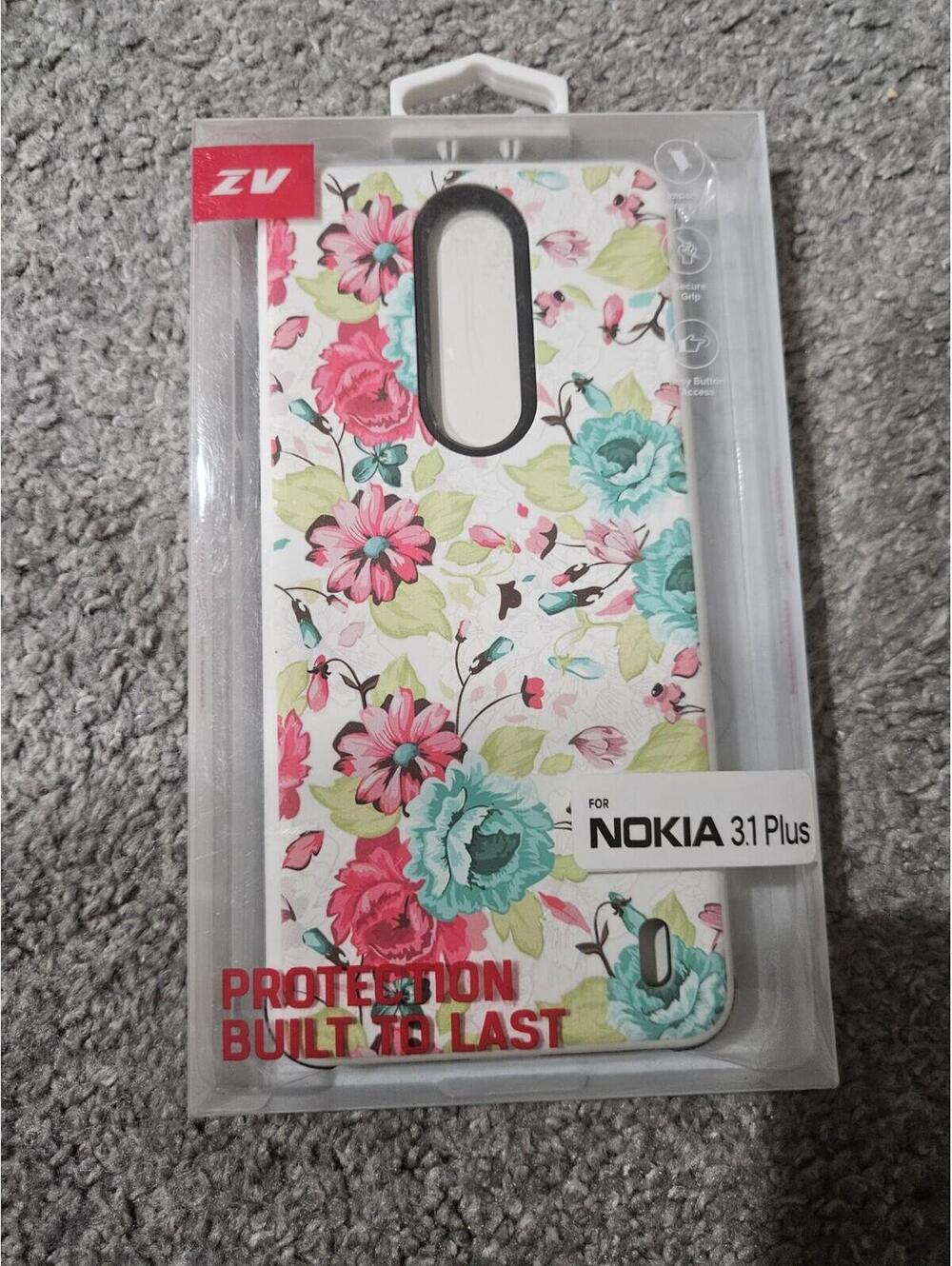 Phone Case For Nokia 3.1 Plus Zizo Brand White With Flowers